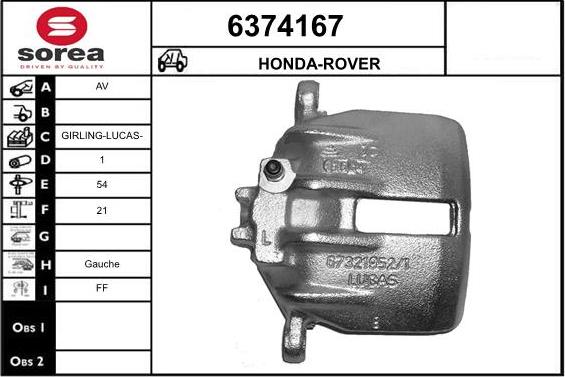 STARTCAR 6374167 - Bremžu suports www.autospares.lv