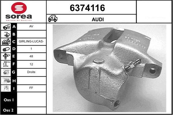 STARTCAR 6374116 - Bremžu suports www.autospares.lv