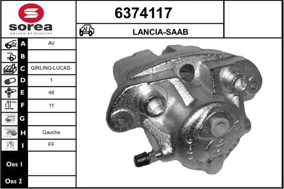 STARTCAR 6374117 - Bremžu suports autospares.lv