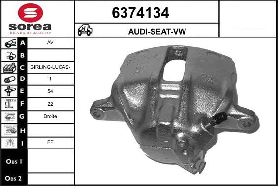 STARTCAR 6374134 - Тормозной суппорт www.autospares.lv