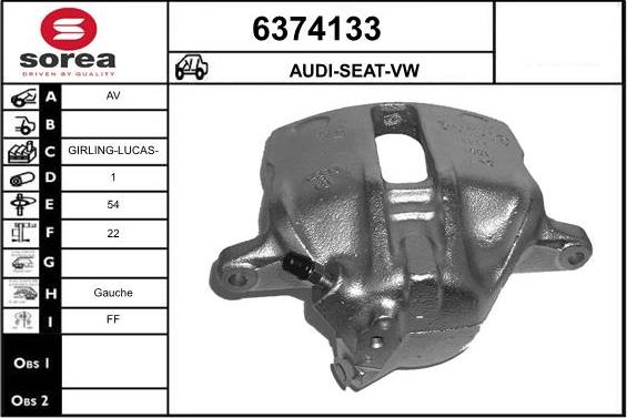 STARTCAR 6374133 - Bremžu suports autospares.lv