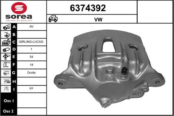 STARTCAR 6374392 - Bremžu suports www.autospares.lv