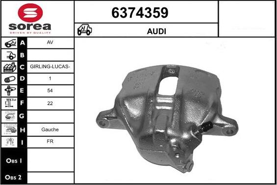 STARTCAR 6374359 - Brake Caliper www.autospares.lv