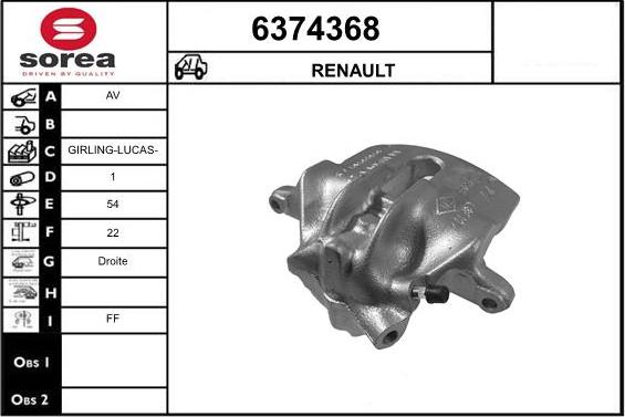 STARTCAR 6374368 - Тормозной суппорт www.autospares.lv