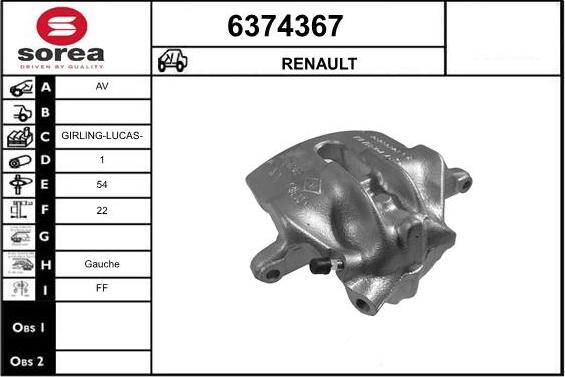 STARTCAR 6374367 - Brake Caliper www.autospares.lv