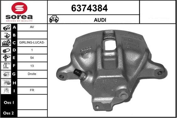 STARTCAR 6374384 - Brake Caliper www.autospares.lv