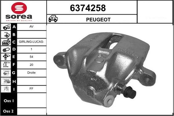 STARTCAR 6374258 - Тормозной суппорт www.autospares.lv