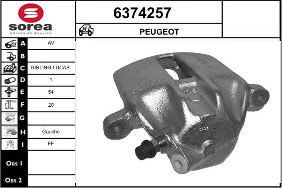 STARTCAR 6374257 - Тормозной суппорт www.autospares.lv