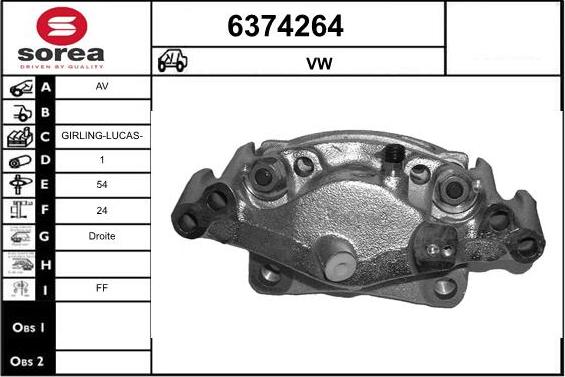 STARTCAR 6374264 - Bremžu suports www.autospares.lv