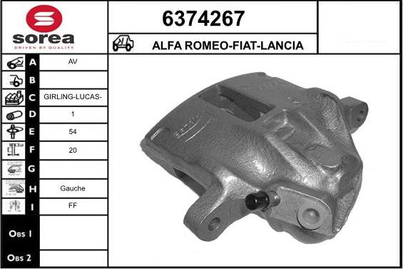 STARTCAR 6374267 - Bremžu suports autospares.lv