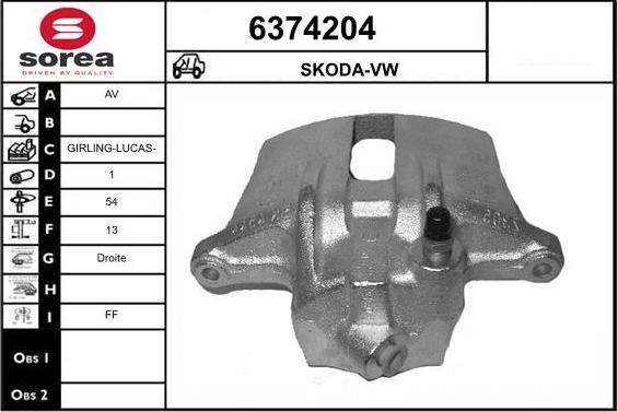 STARTCAR 6374204 - Bremžu suports autospares.lv