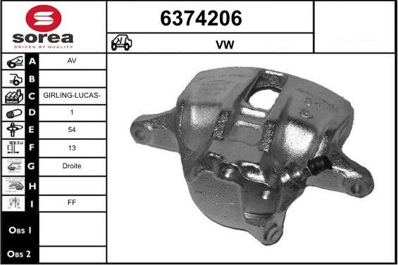 STARTCAR 6374206 - Brake Caliper www.autospares.lv