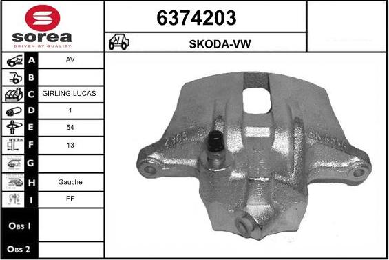 STARTCAR 6374203 - Brake Caliper www.autospares.lv