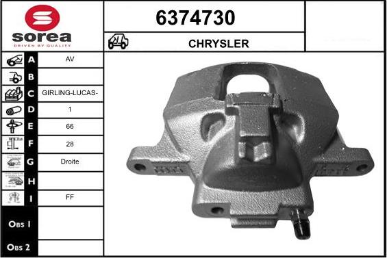 STARTCAR 6374730 - Bremžu suports www.autospares.lv