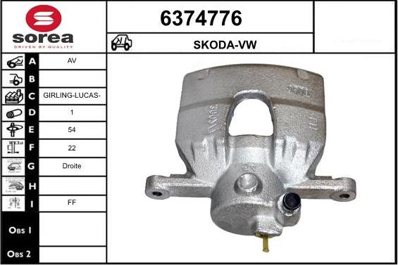 STARTCAR 6374776 - Тормозной суппорт www.autospares.lv