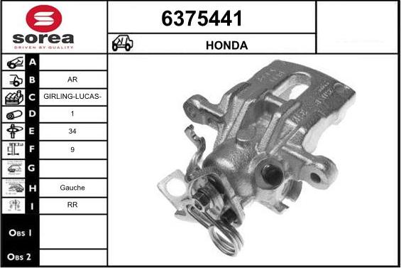 STARTCAR 6375441 - Тормозной суппорт www.autospares.lv