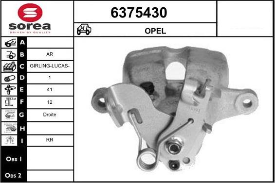 STARTCAR 6375430 - Тормозной суппорт www.autospares.lv