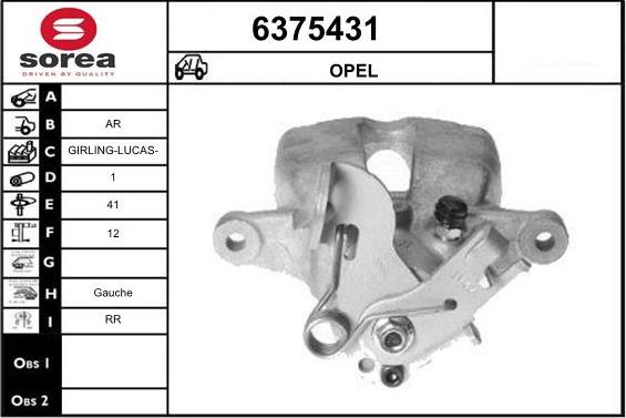 STARTCAR 6375431 - Тормозной суппорт www.autospares.lv