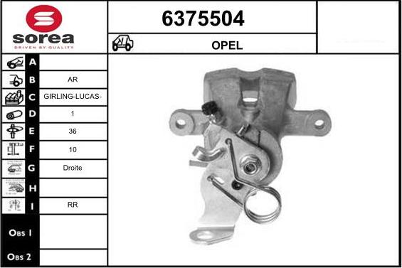 STARTCAR 6375504 - Bremžu suports autospares.lv