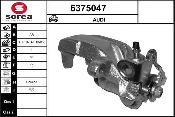 STARTCAR 6375047 - Bremžu suports autospares.lv