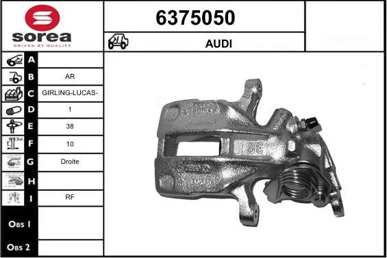 STARTCAR 6375050 - Bremžu suports autospares.lv