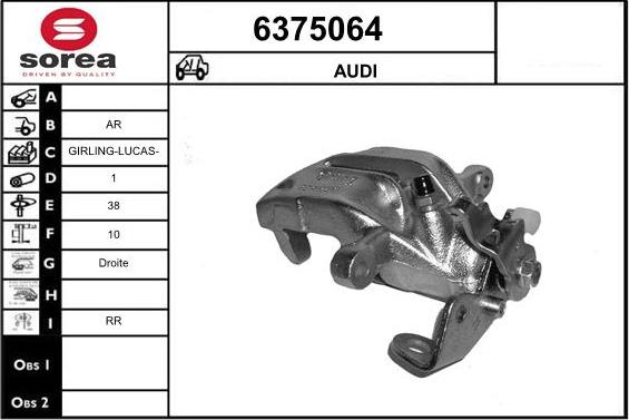 STARTCAR 6375064 - Bremžu suports autospares.lv