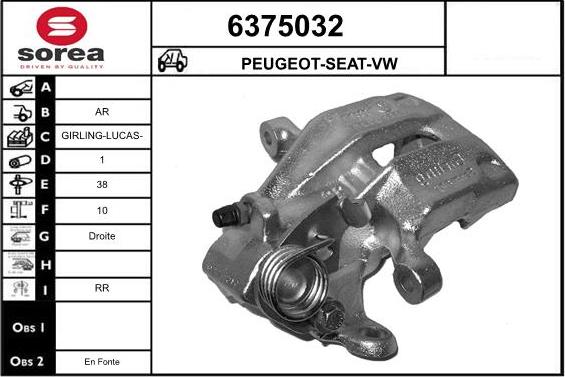 STARTCAR 6375032 - Bremžu suports autospares.lv