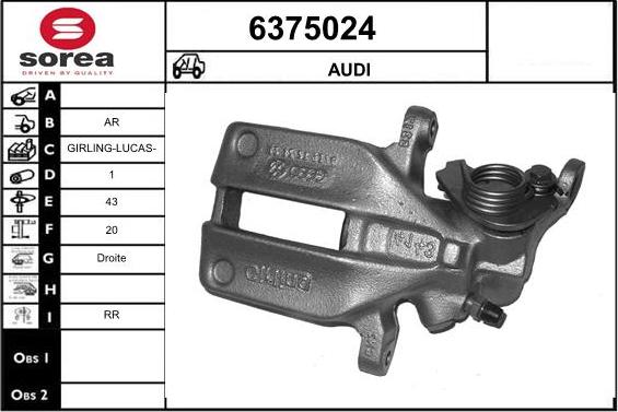 STARTCAR 6375024 - Bremžu suports autospares.lv