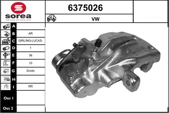 STARTCAR 6375026 - Bremžu suports www.autospares.lv