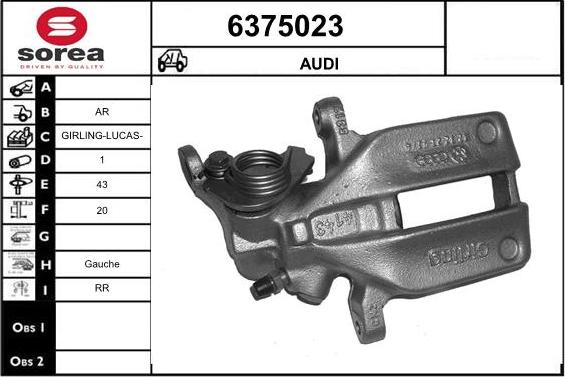 STARTCAR 6375023 - Bremžu suports autospares.lv