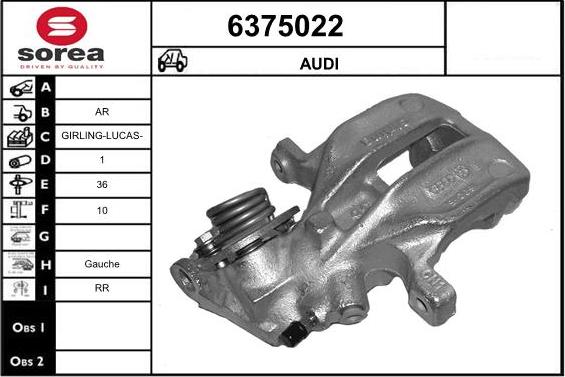 STARTCAR 6375022 - Bremžu suports autospares.lv