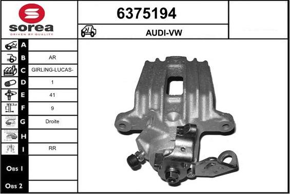 STARTCAR 6375194 - Bremžu suports autospares.lv