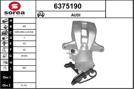 STARTCAR 6375190 - Brake Caliper www.autospares.lv