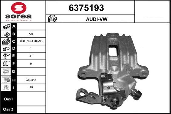 STARTCAR 6375193 - Bremžu suports autospares.lv