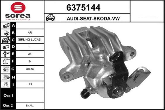 STARTCAR 6375144 - Bremžu suports autospares.lv