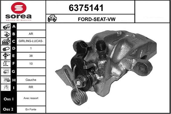 STARTCAR 6375141 - Brake Caliper www.autospares.lv