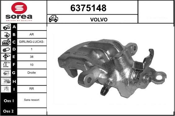 STARTCAR 6375148 - Bremžu suports autospares.lv