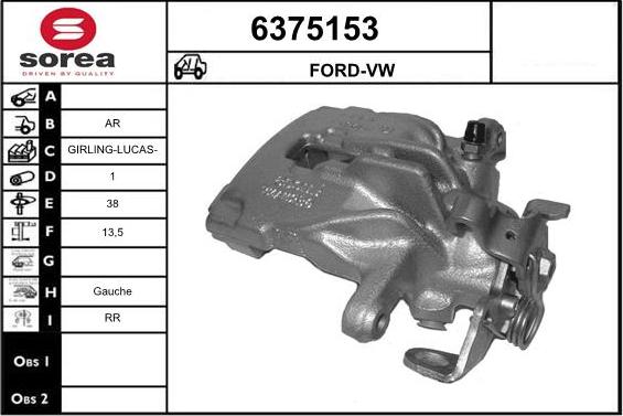 STARTCAR 6375153 - Тормозной суппорт www.autospares.lv