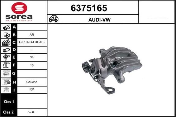 STARTCAR 6375165 - Brake Caliper www.autospares.lv