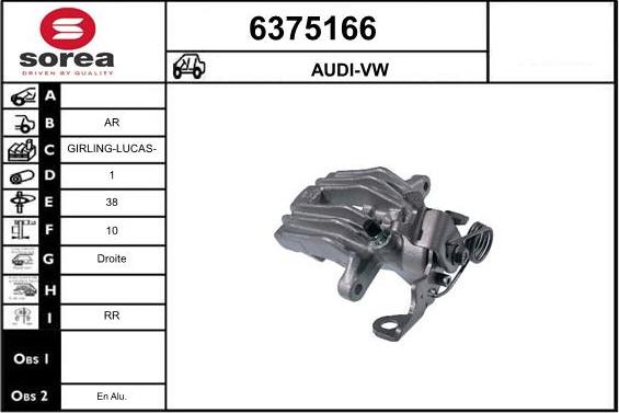 STARTCAR 6375166 - Тормозной суппорт www.autospares.lv