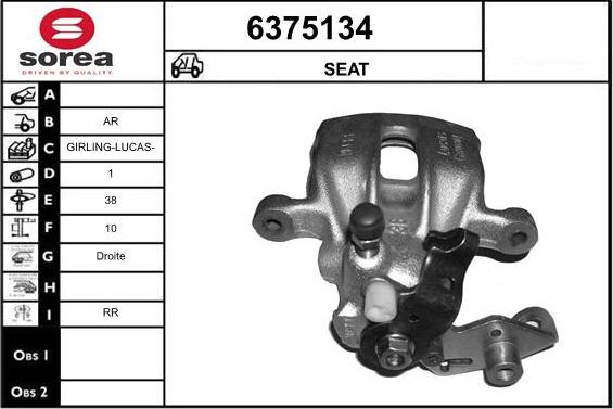 STARTCAR 6375134 - Тормозной суппорт www.autospares.lv