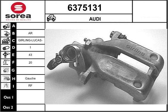 STARTCAR 6375131 - Bremžu suports autospares.lv