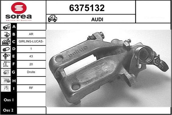 STARTCAR 6375132 - Bremžu suports autospares.lv