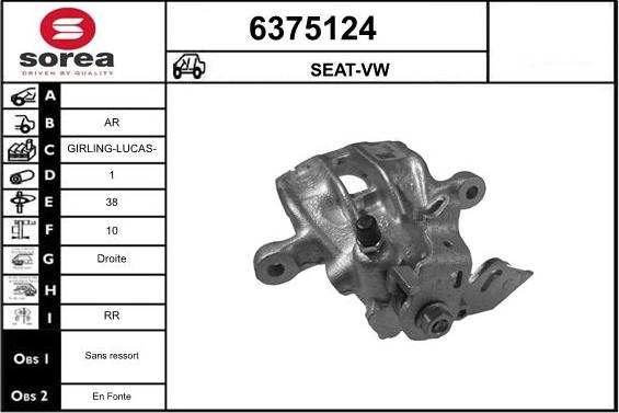 STARTCAR 6375124 - Bremžu suports autospares.lv