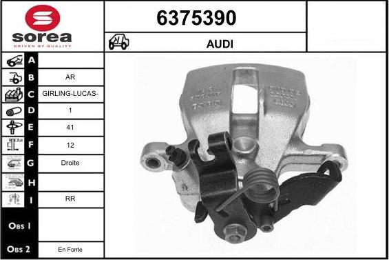 STARTCAR 6375390 - Тормозной суппорт www.autospares.lv