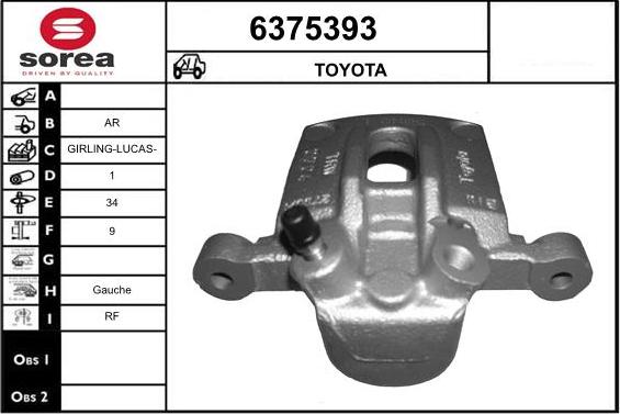 STARTCAR 6375393 - Brake Caliper www.autospares.lv