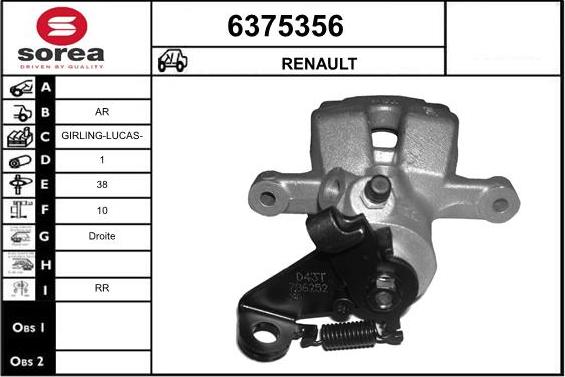 STARTCAR 6375356 - Тормозной суппорт www.autospares.lv