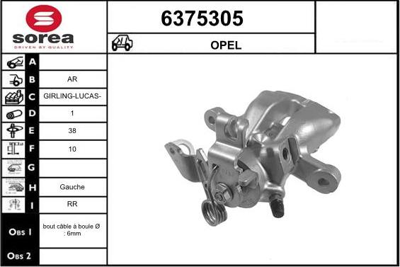 STARTCAR 6375305 - Bremžu suports autospares.lv