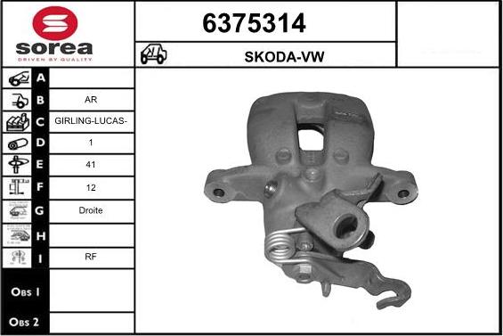 STARTCAR 6375314 - Bremžu suports autospares.lv