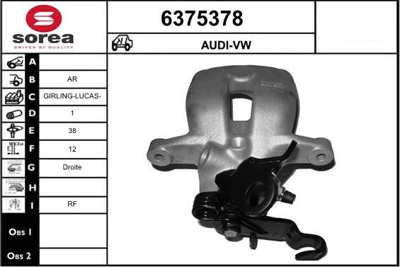 STARTCAR 6375378 - Bremžu suports www.autospares.lv